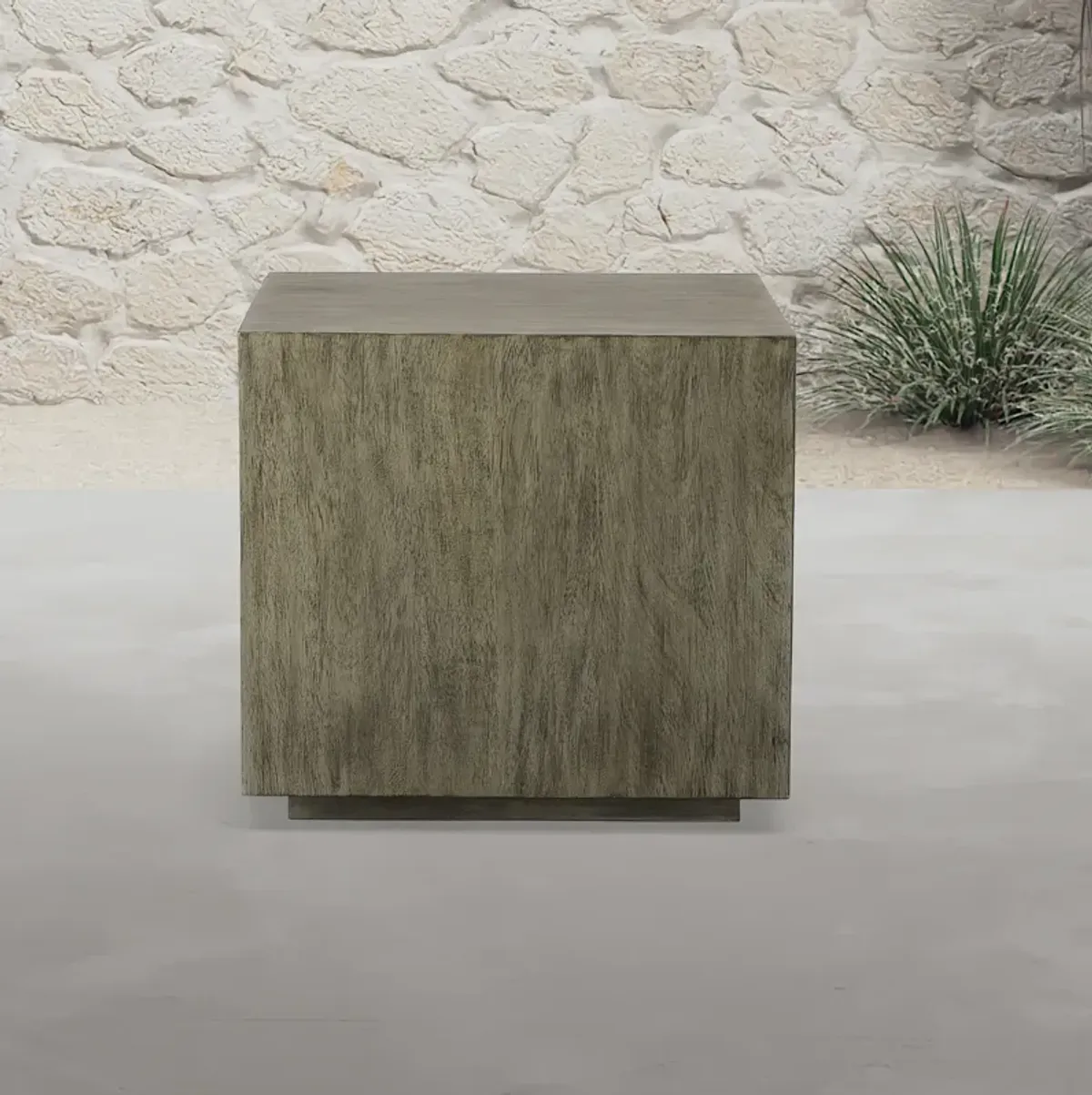 Kareem Modern Gray Side Table