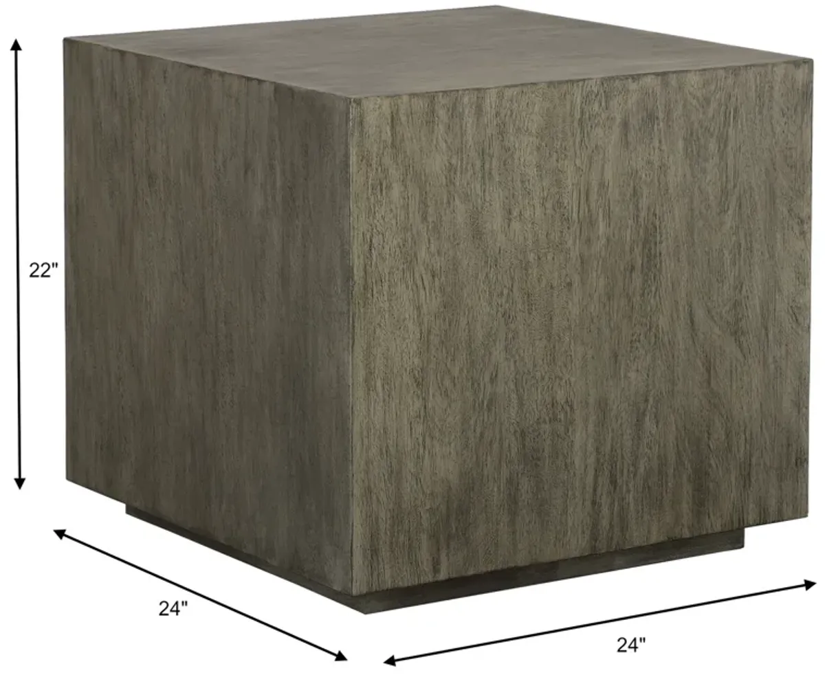 Kareem Modern Gray Side Table