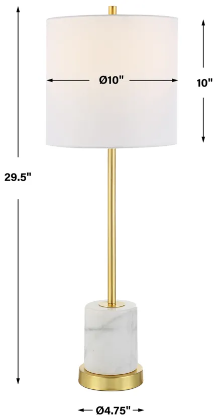 Turret Gold Buffet Lamp