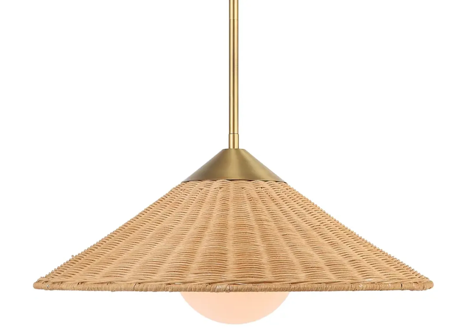 Phuvinh 1 Light Rattan Shade Pendant