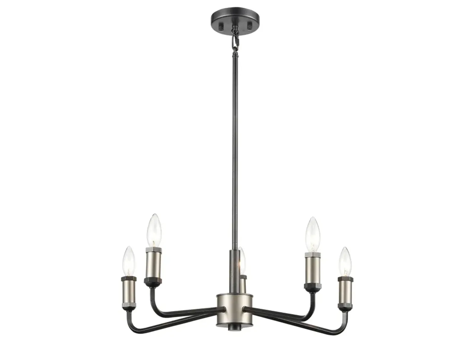 Cortlandt 23" Wide 5-Light Chandelier - Iron