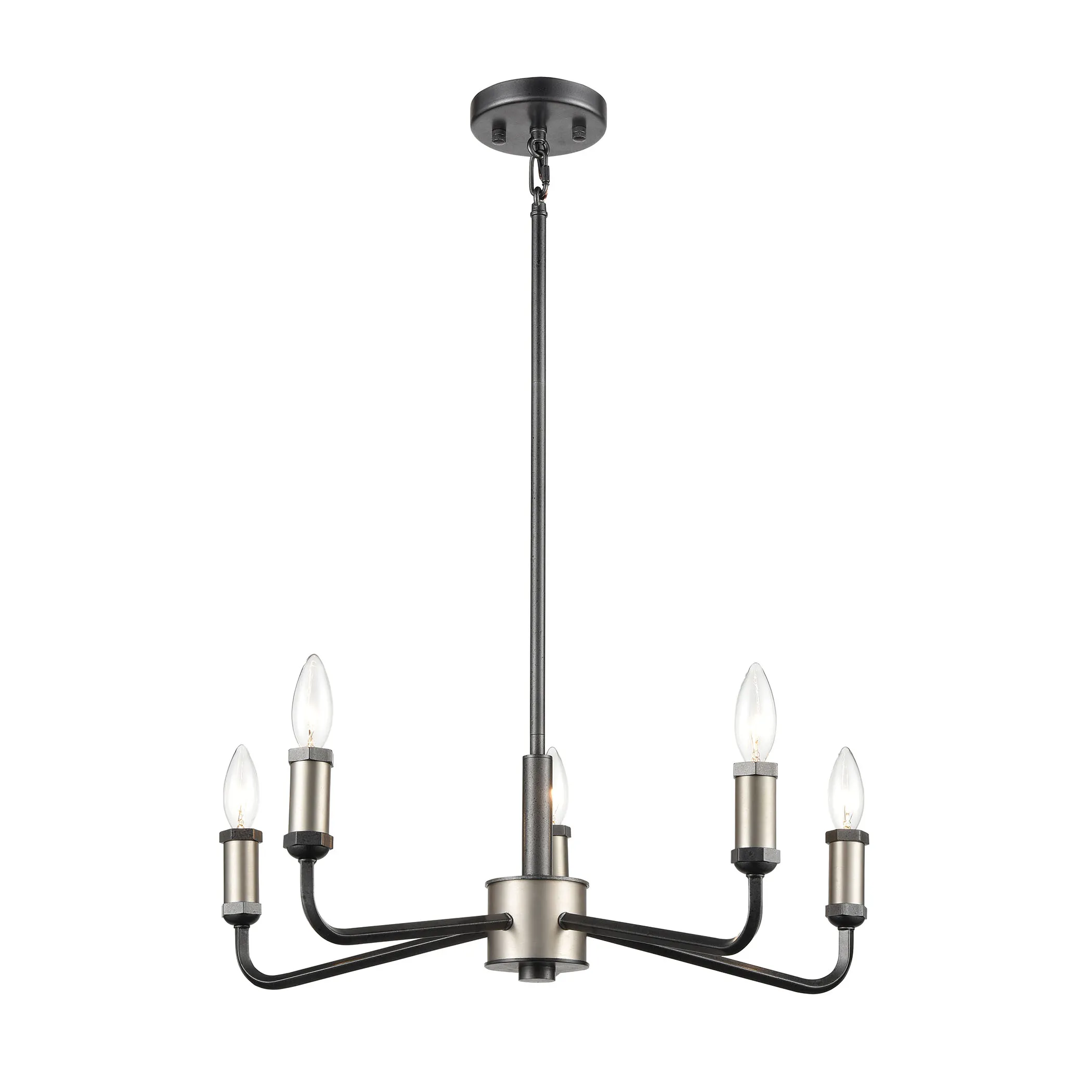 Cortlandt 23" Wide 5-Light Chandelier - Iron