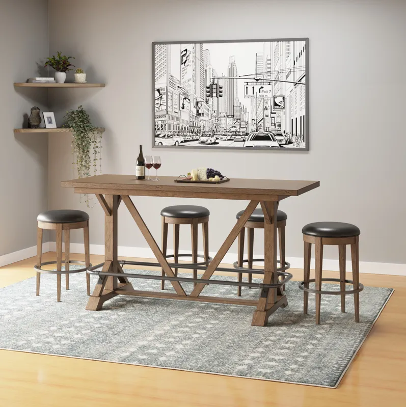 Benton Bar Height Trestle Table