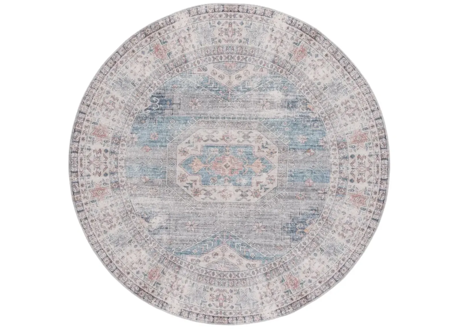 ARIZONA 259 BLUE  6' x 6' Round Round Rug