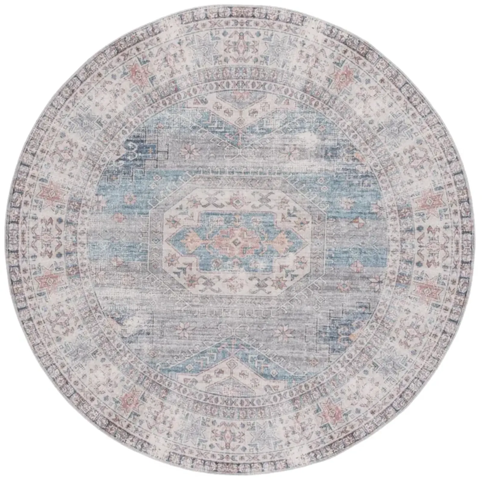 ARIZONA 259 BLUE  6' x 6' Round Round Rug