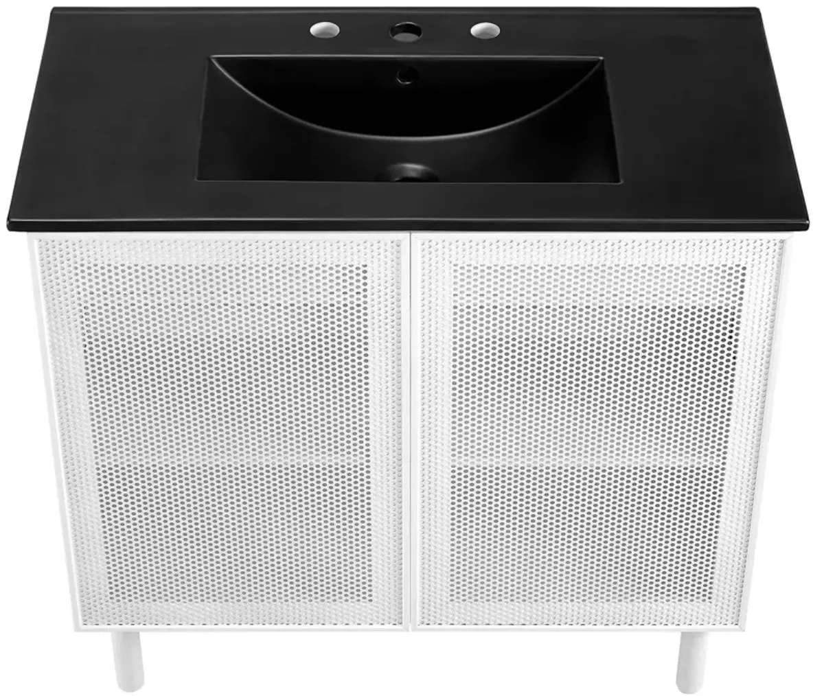 Calla 36" Perforated Metal Bathroom Vanity by Modway