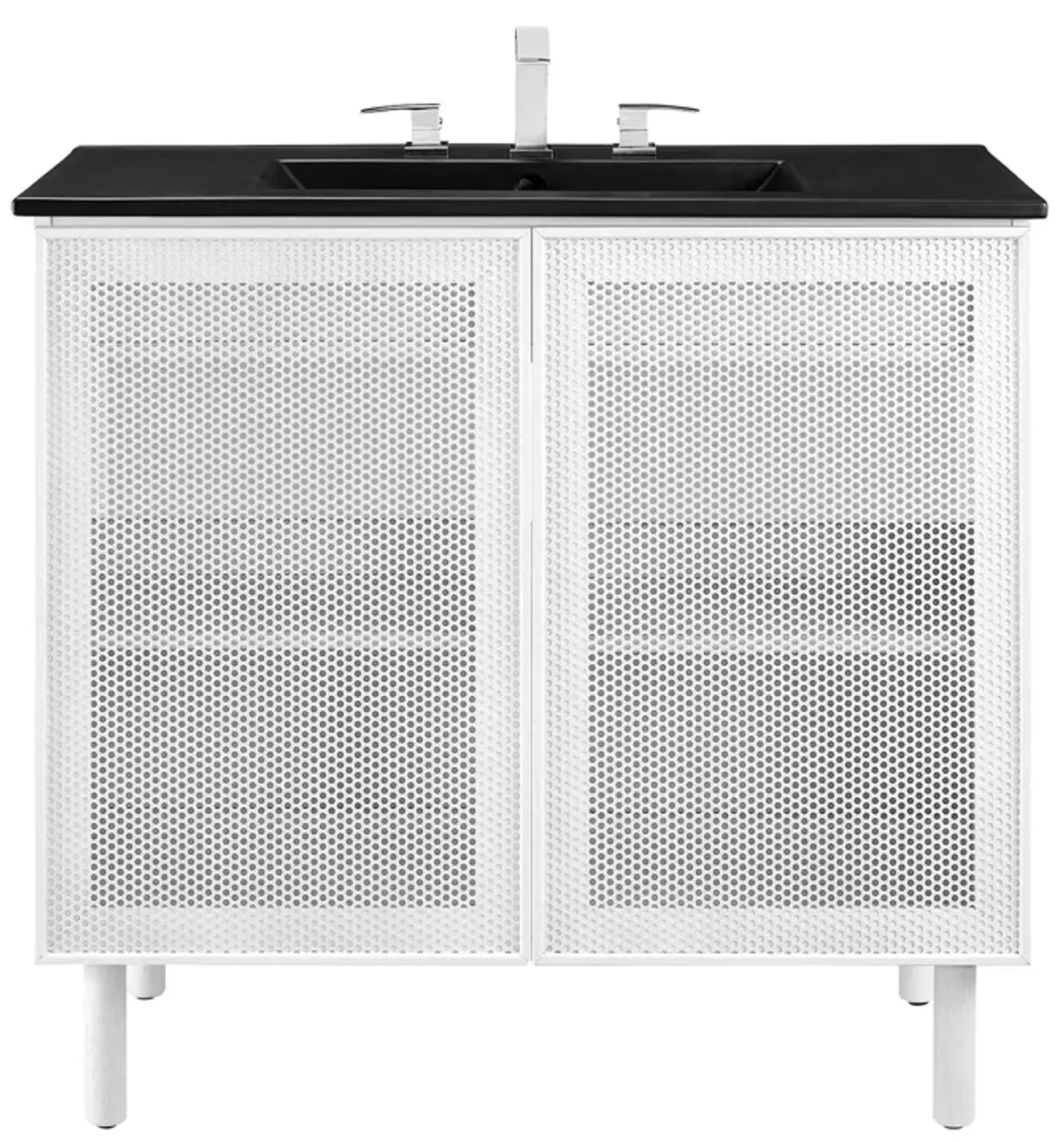 Calla 36" Perforated Metal Bathroom Vanity by Modway