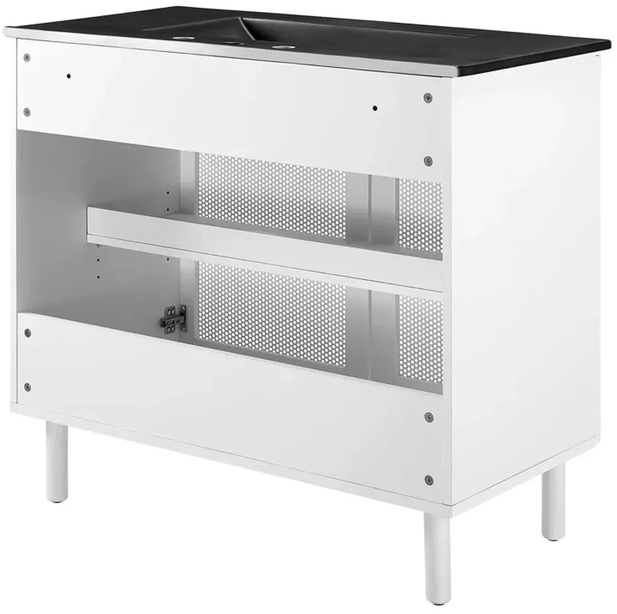 Calla 36" Perforated Metal Bathroom Vanity by Modway