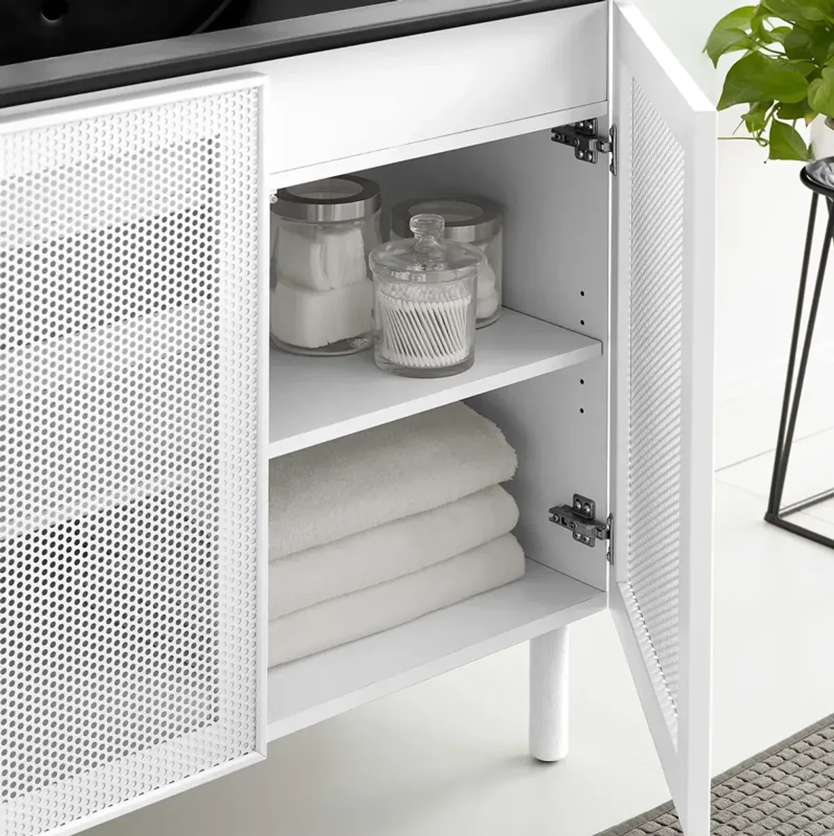 Calla 36" Perforated Metal Bathroom Vanity by Modway