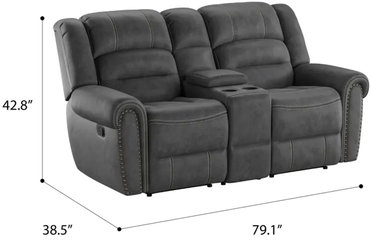 Baldwin Reclining Console Loveseat