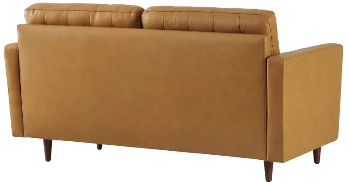 Exalt Tufted Vegan Leather Loveseat