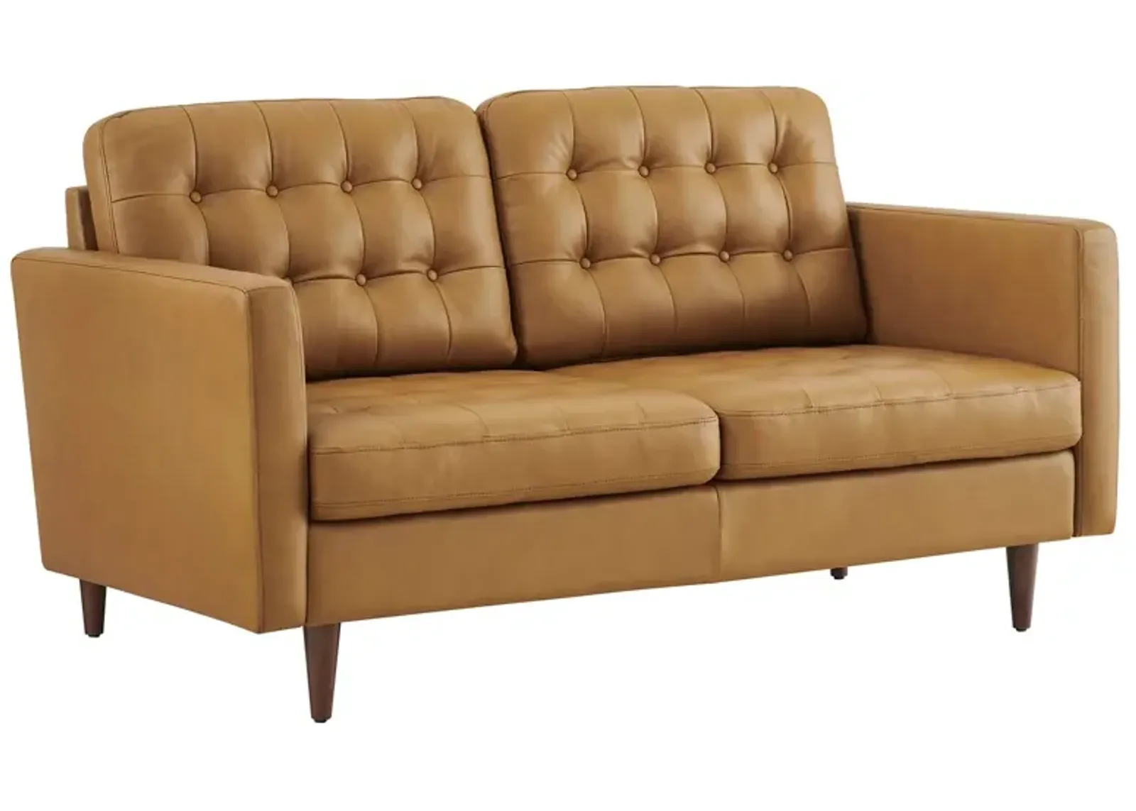 Exalt Tufted Vegan Leather Loveseat