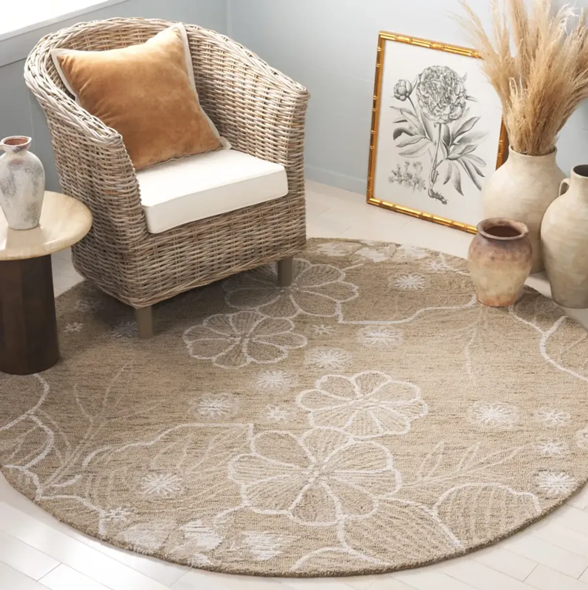 JARDIN Hand Tufted 6' x 6' Round area rug