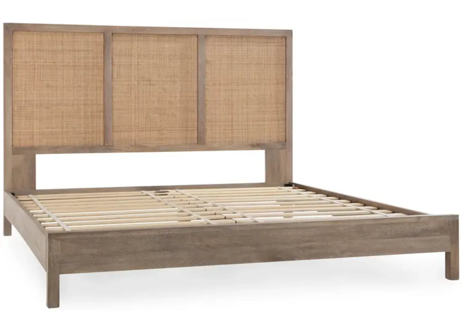 Jensen Mango Wood California King Bed in Taupe