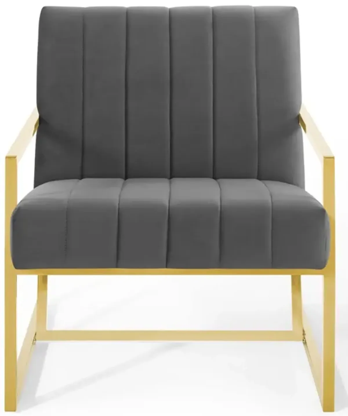 Inspire Channel Tufted Performance Velvet Armchair