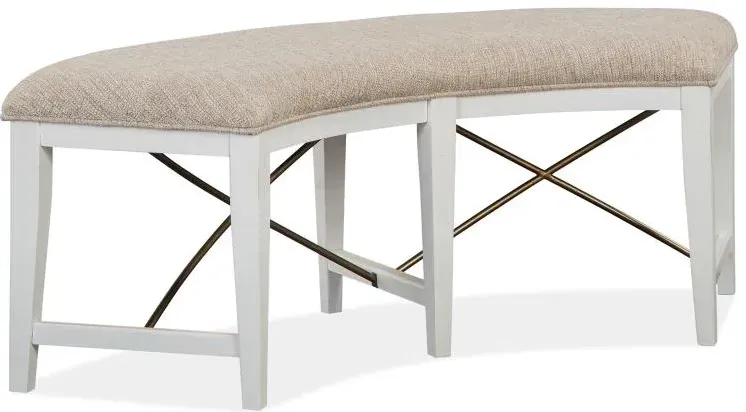 Curved Bench w/Upholstered Seat
