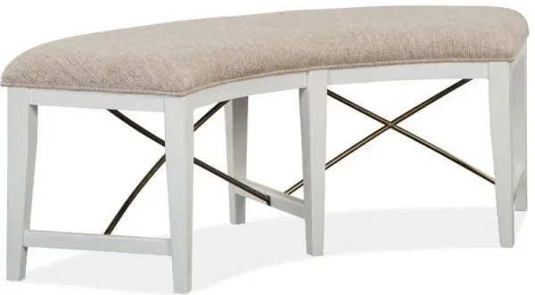 Curved Bench w/Upholstered Seat