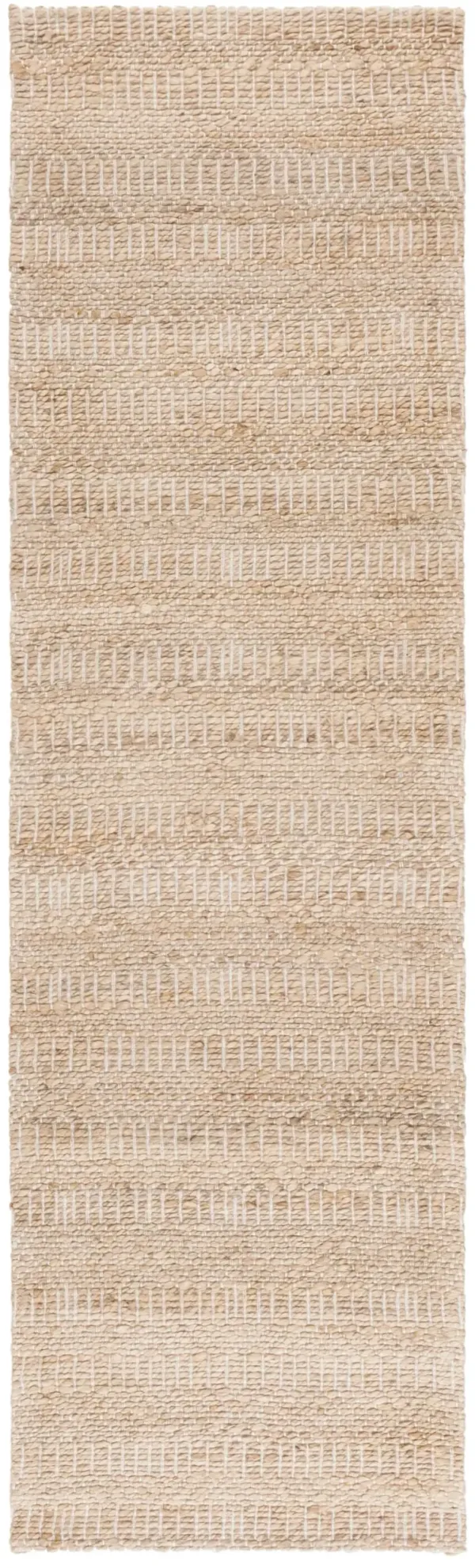 NATURAL FIBER Hand loomed 2'-3' x 8' runner