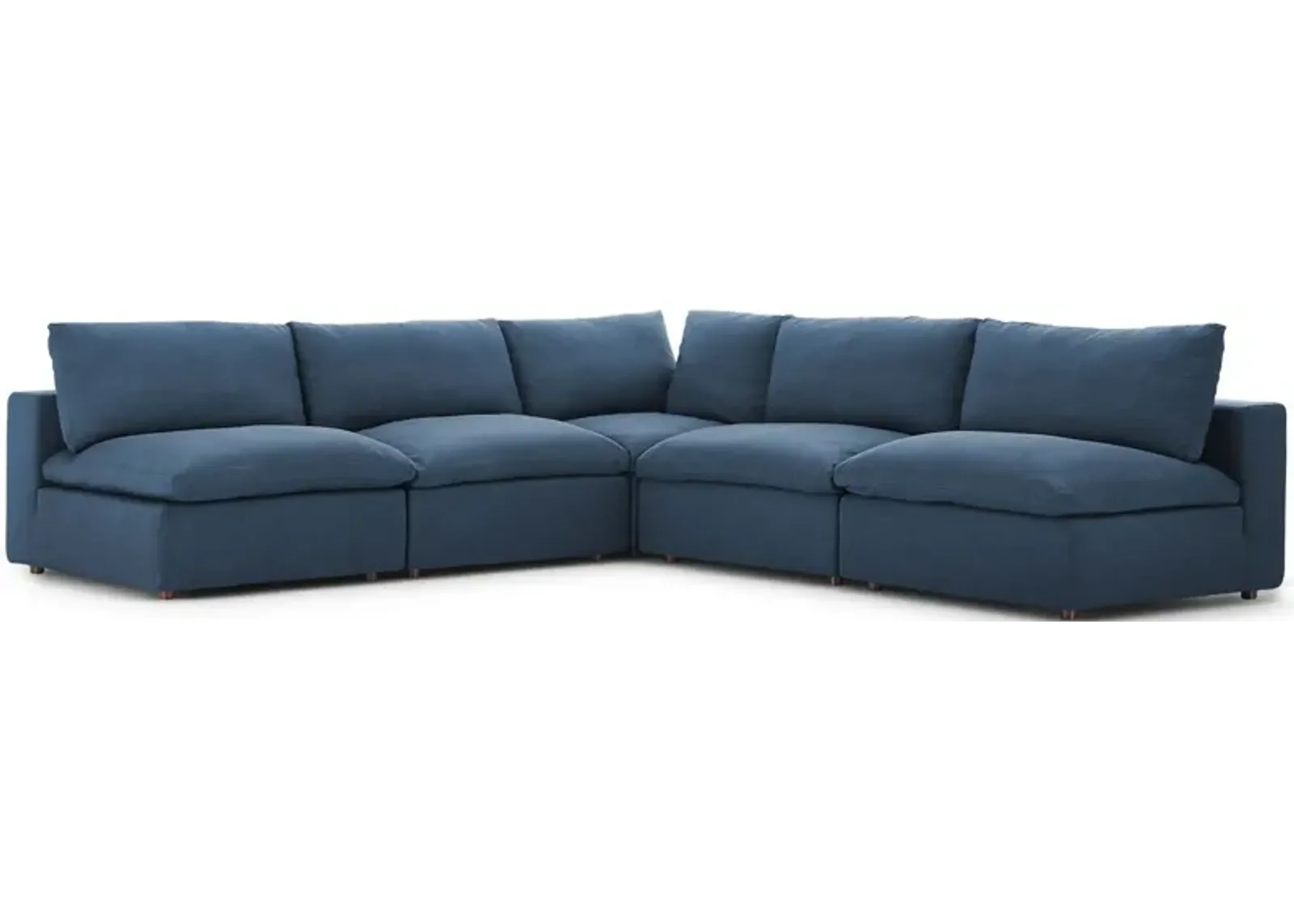 Commix Down Filled Overstuffed 5 Piece Sectional Sofa Set