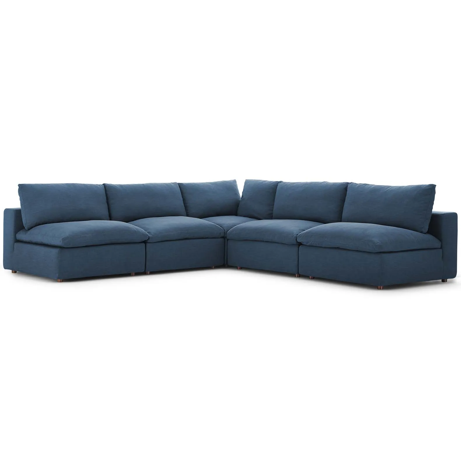 Commix Down Filled Overstuffed 5 Piece Sectional Sofa Set