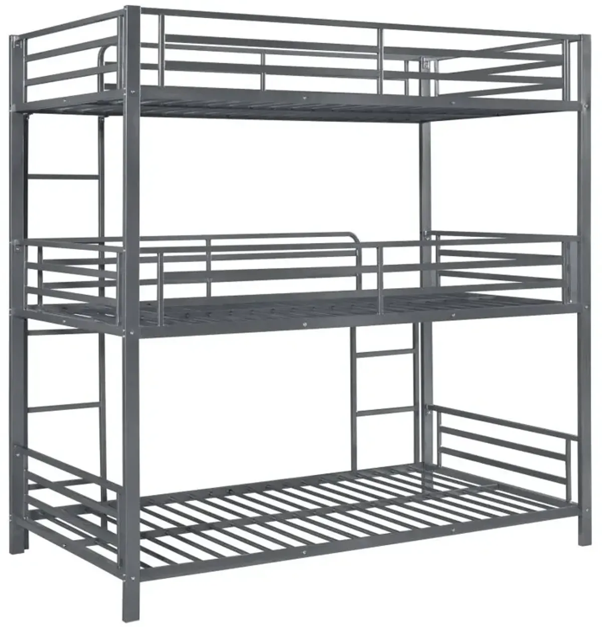 Maynard Metal Triple Twin Bunk Bed Gunmetal