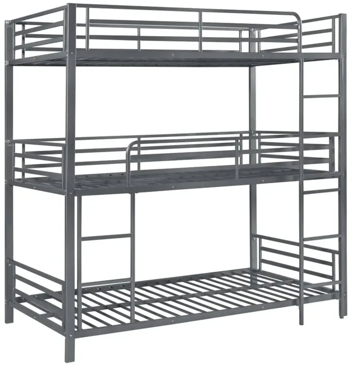 Maynard Metal Triple Twin Bunk Bed Gunmetal