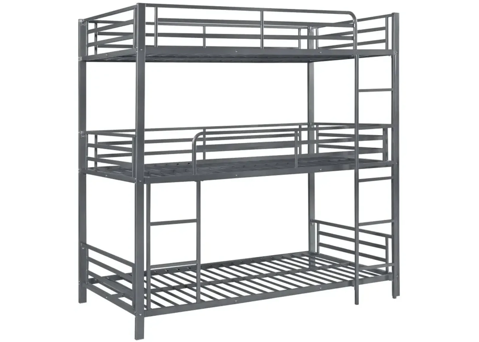 Maynard Metal Triple Twin Bunk Bed Gunmetal