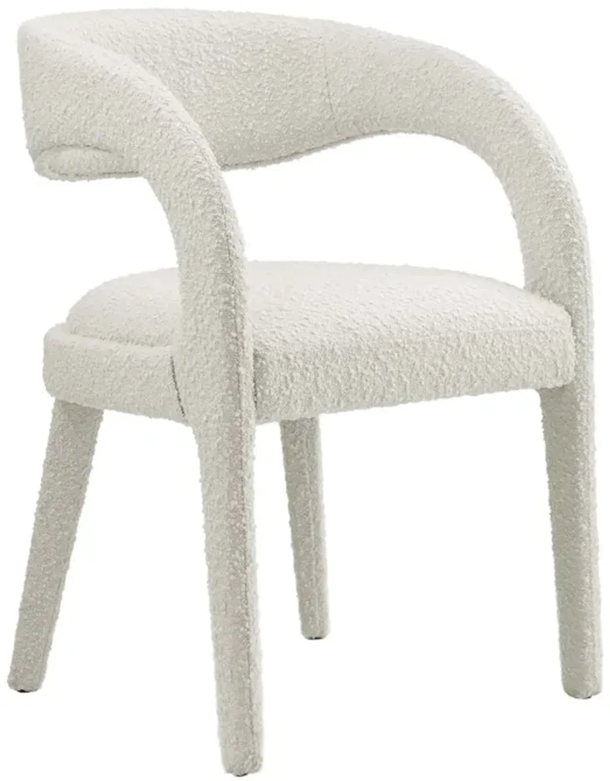 Pinnacle Boucle Upholstered Dining Chair Set of Two