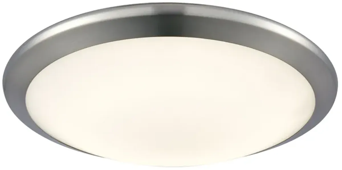 Clancy 12" Wide 1-Light Flush Mount - Chrome