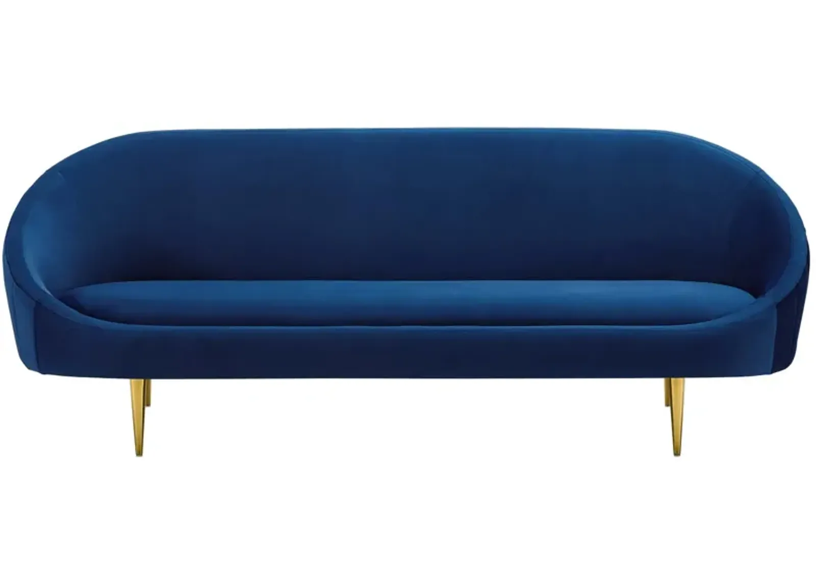 Sublime Vertical Curve Back Performance Velvet Sofa