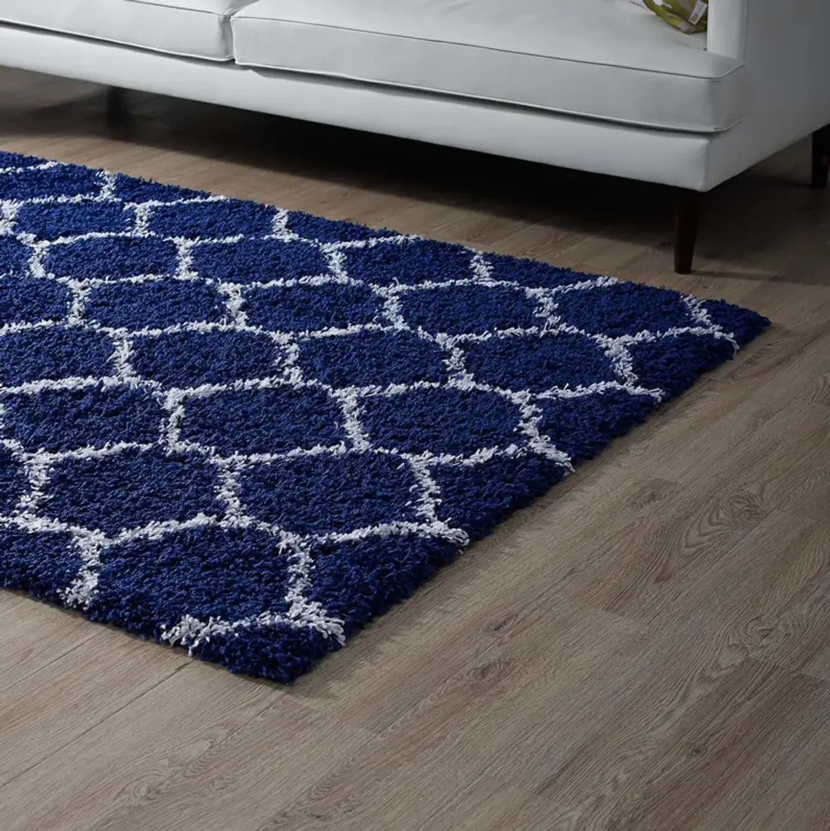 Solvea Moroccan Trellis 5x8 Shag Area Rug