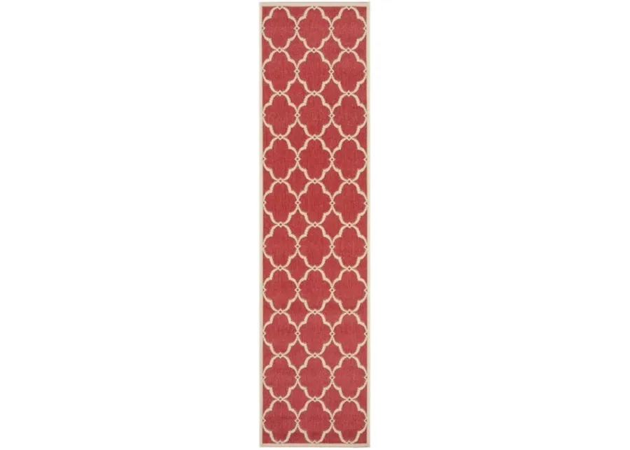 LINDEN 125 Collection LND125Q-28 Red / Creme 2'-2" X 8'