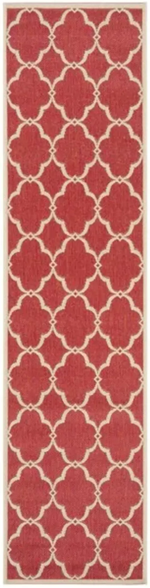 LINDEN 125 Collection LND125Q-28 Red / Creme 2'-2" X 8'