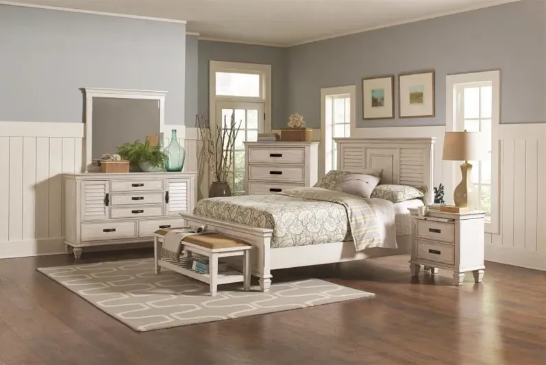 Franco California King Panel Bed Antique White