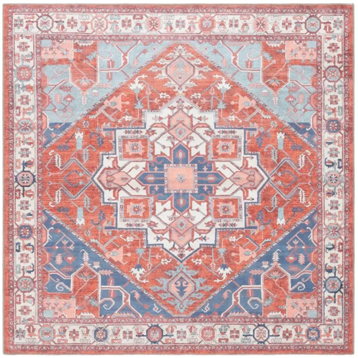 SERAPI 811 RUST  6'-7' x 6'-7' Square Square Rug