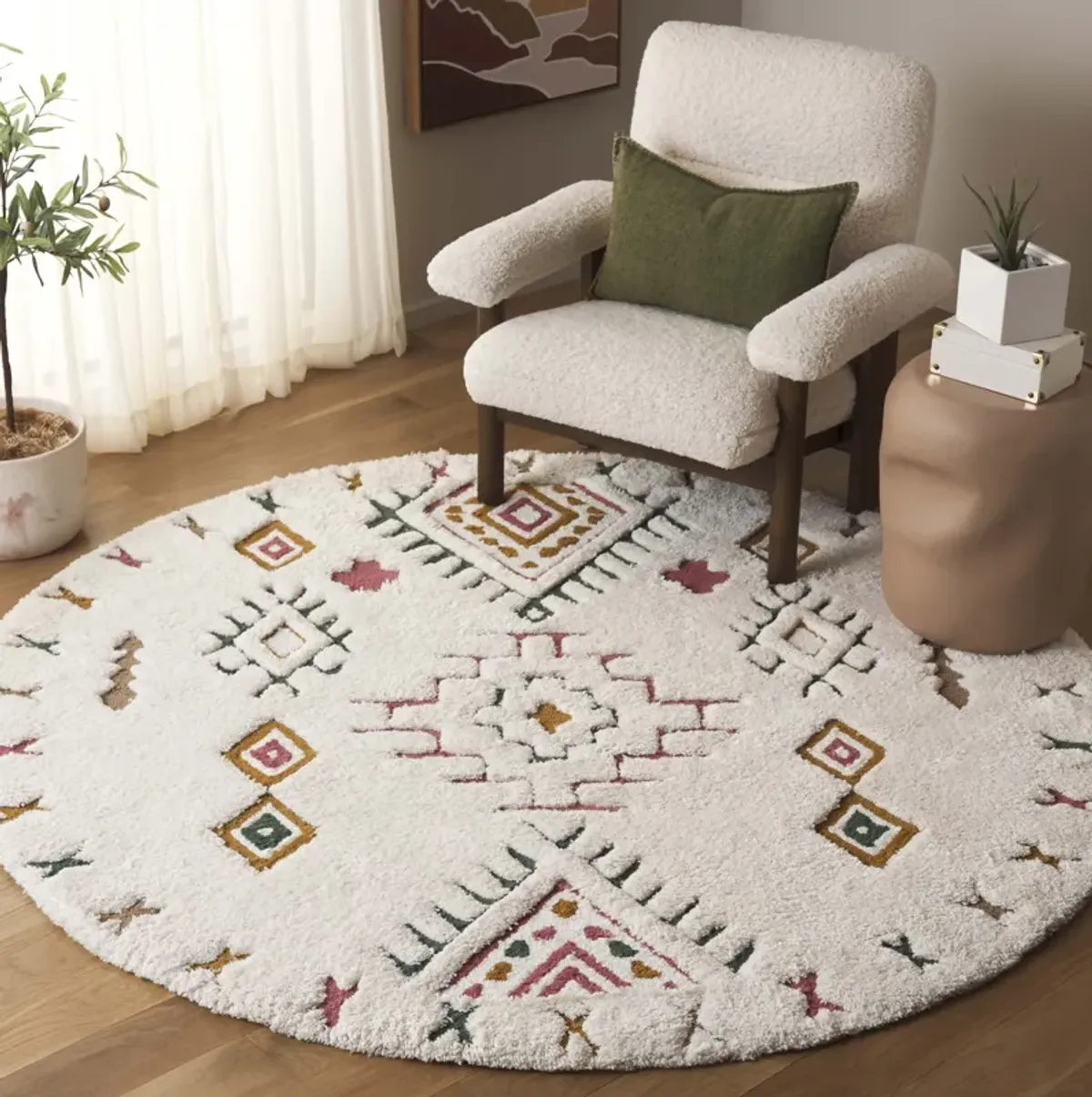 CASABLANCA Hand Tufted 6' x 6' Round area rug