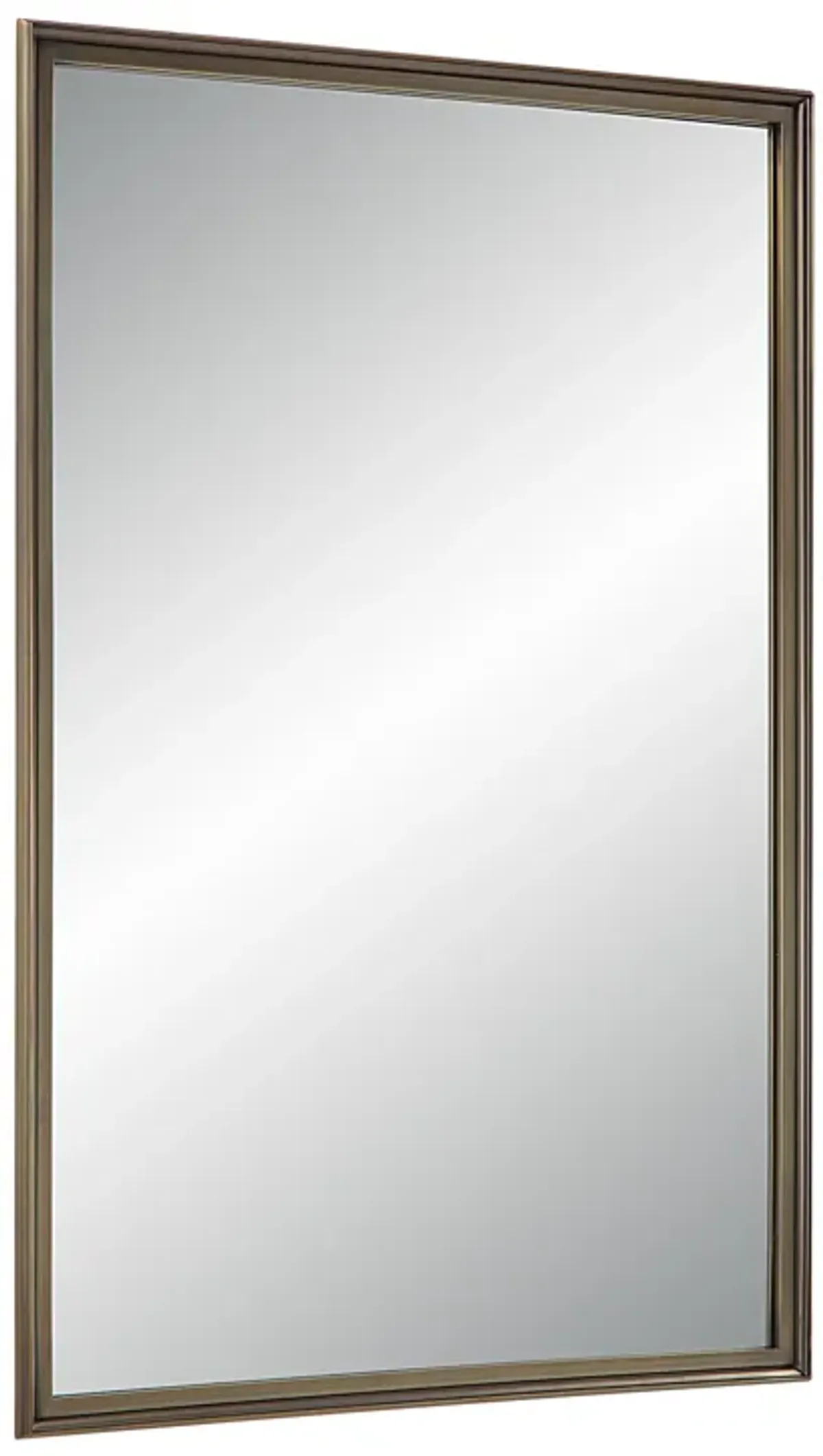 Sandcastle 36" Tall Rectangular Mirror, Antique Brushed Brass