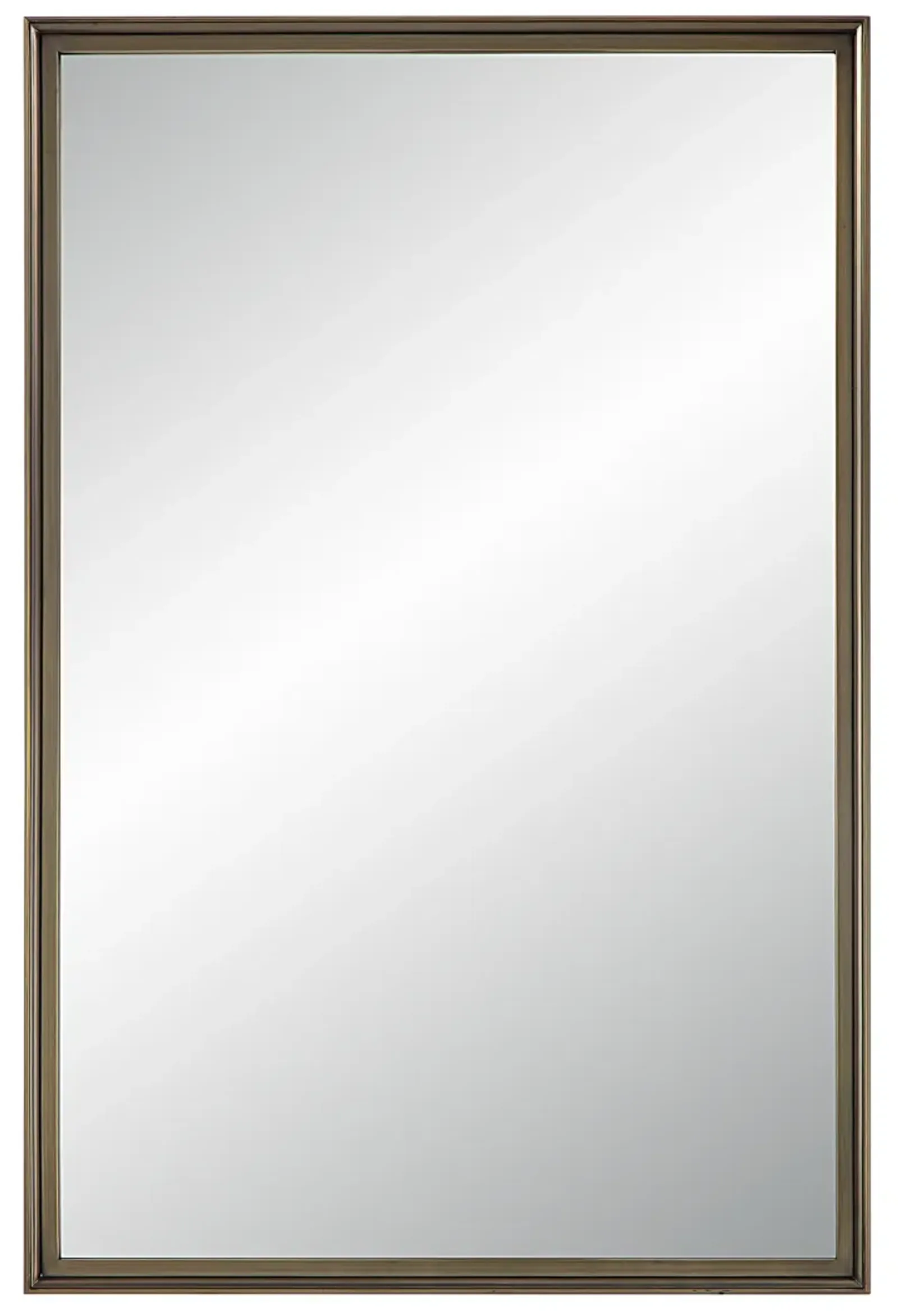 Sandcastle 36" Tall Rectangular Mirror, Antique Brushed Brass