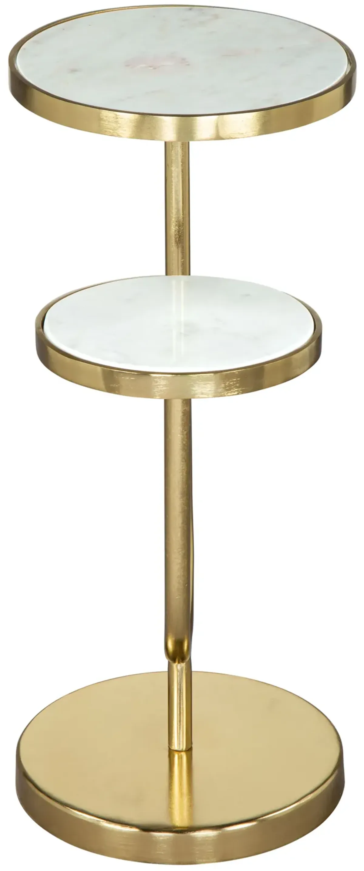 Marc Side Table White & Gold