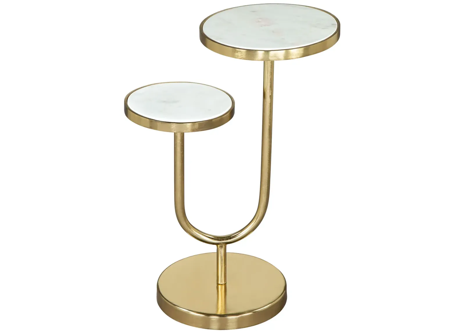 Marc Side Table White & Gold