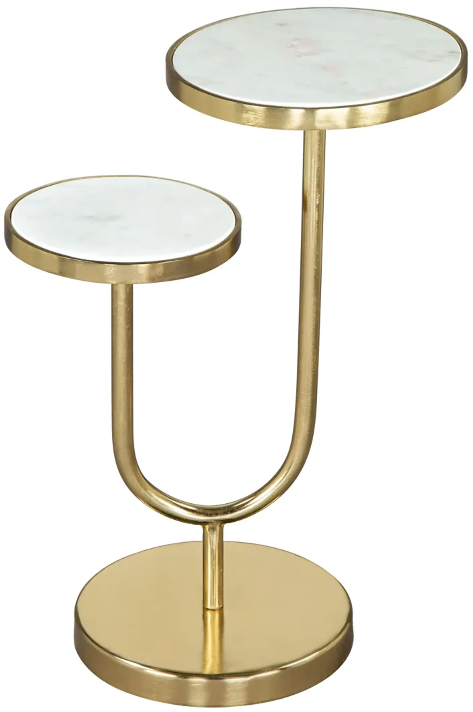 Marc Side Table White & Gold