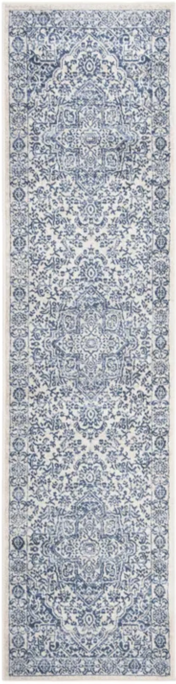 Brentwood 832 Navy / Light Grey 2' X 4' Accent Powerloomed Rug