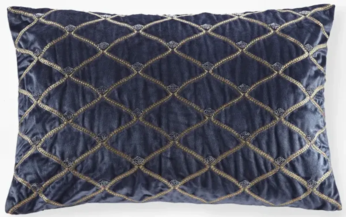 Croscill Classics Aumont Navy Oblong Decor Pillow