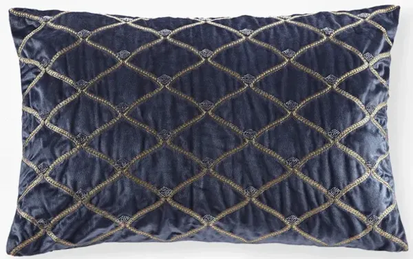 Croscill Classics Aumont Navy Oblong Decor Pillow