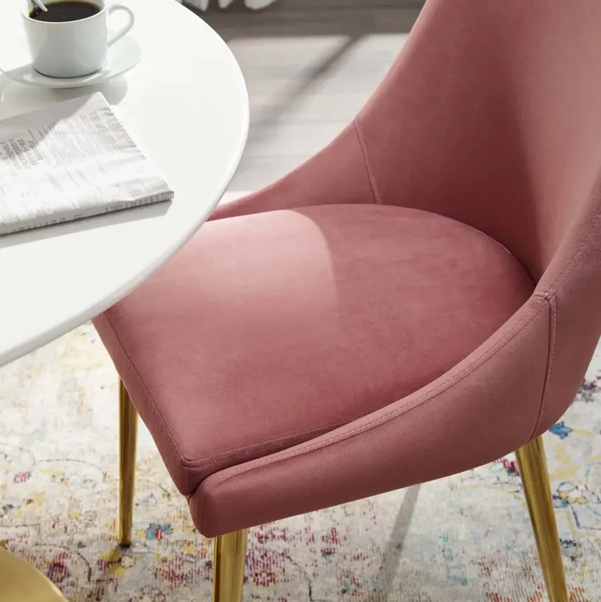 Viscount Modern Accent Performance Velvet Dining Chair