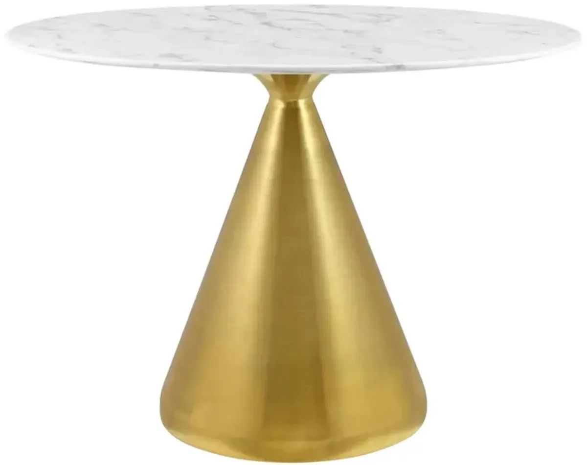 Tupelo 42" Oval Artificial Marble Dining Table