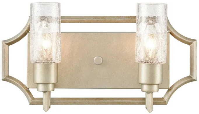 Cheswick 16" Wide 2-Light Vanity Light - Aged Silver