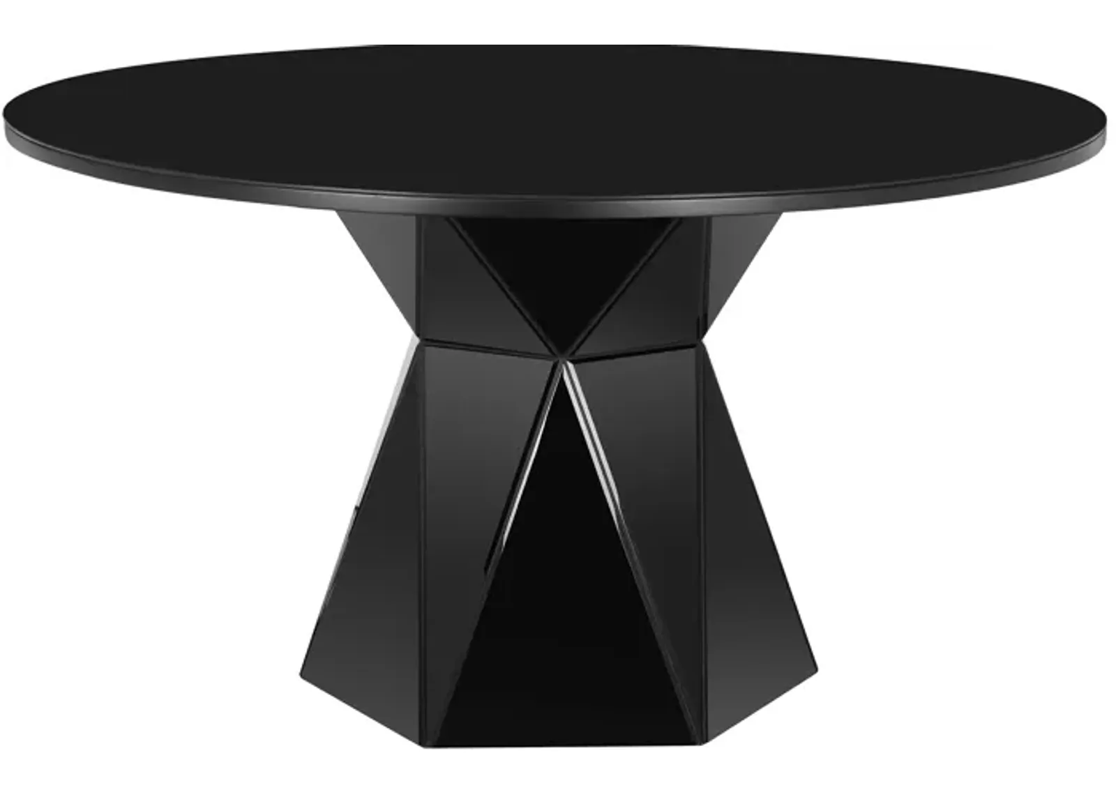 Iris Black Glass Dining Table