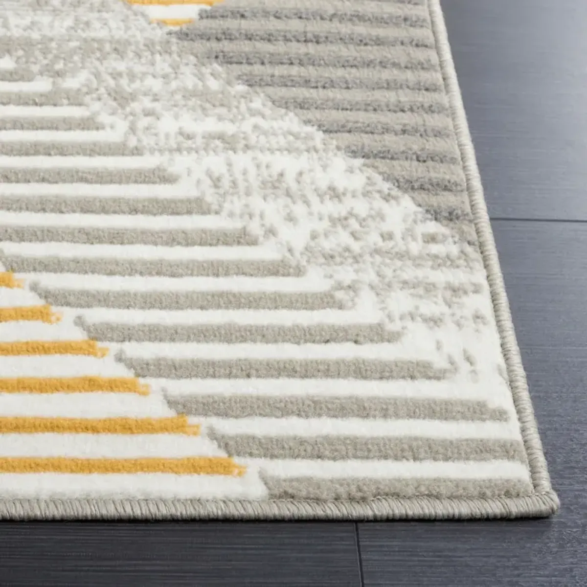 PYRAMID 240 GREY  8' x 10' Large Rectangle Rug