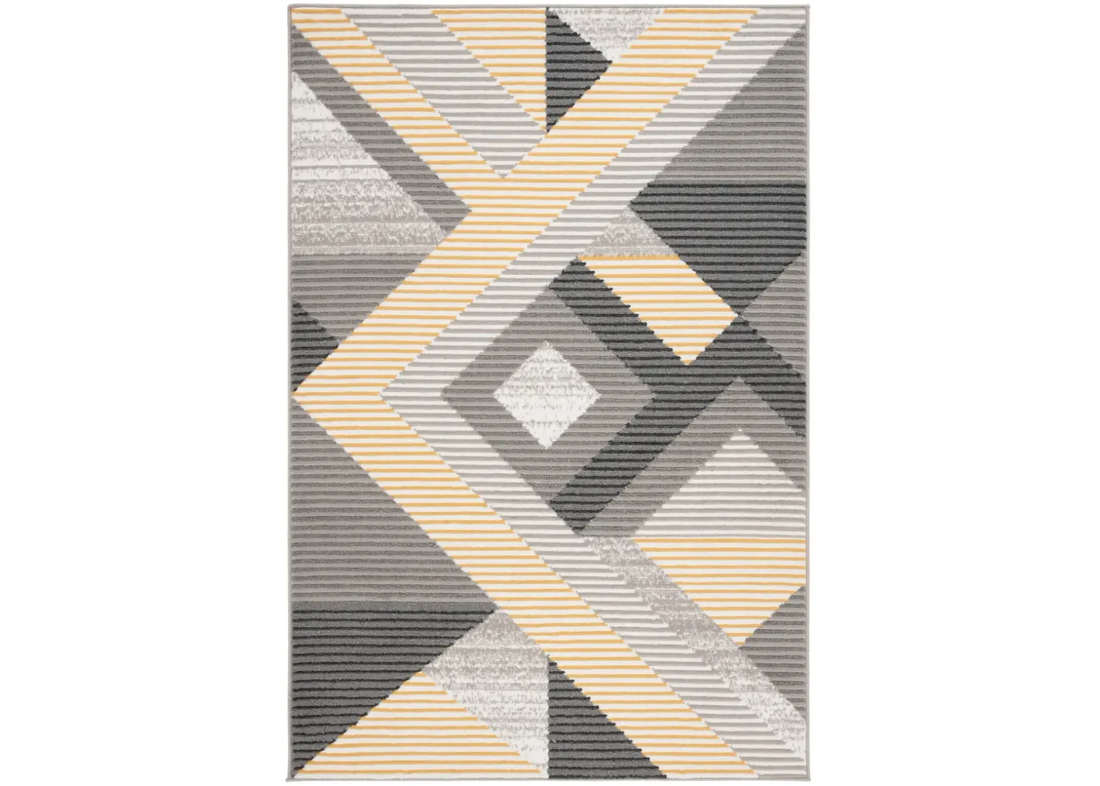 PYRAMID 240 GREY  8' x 10' Large Rectangle Rug